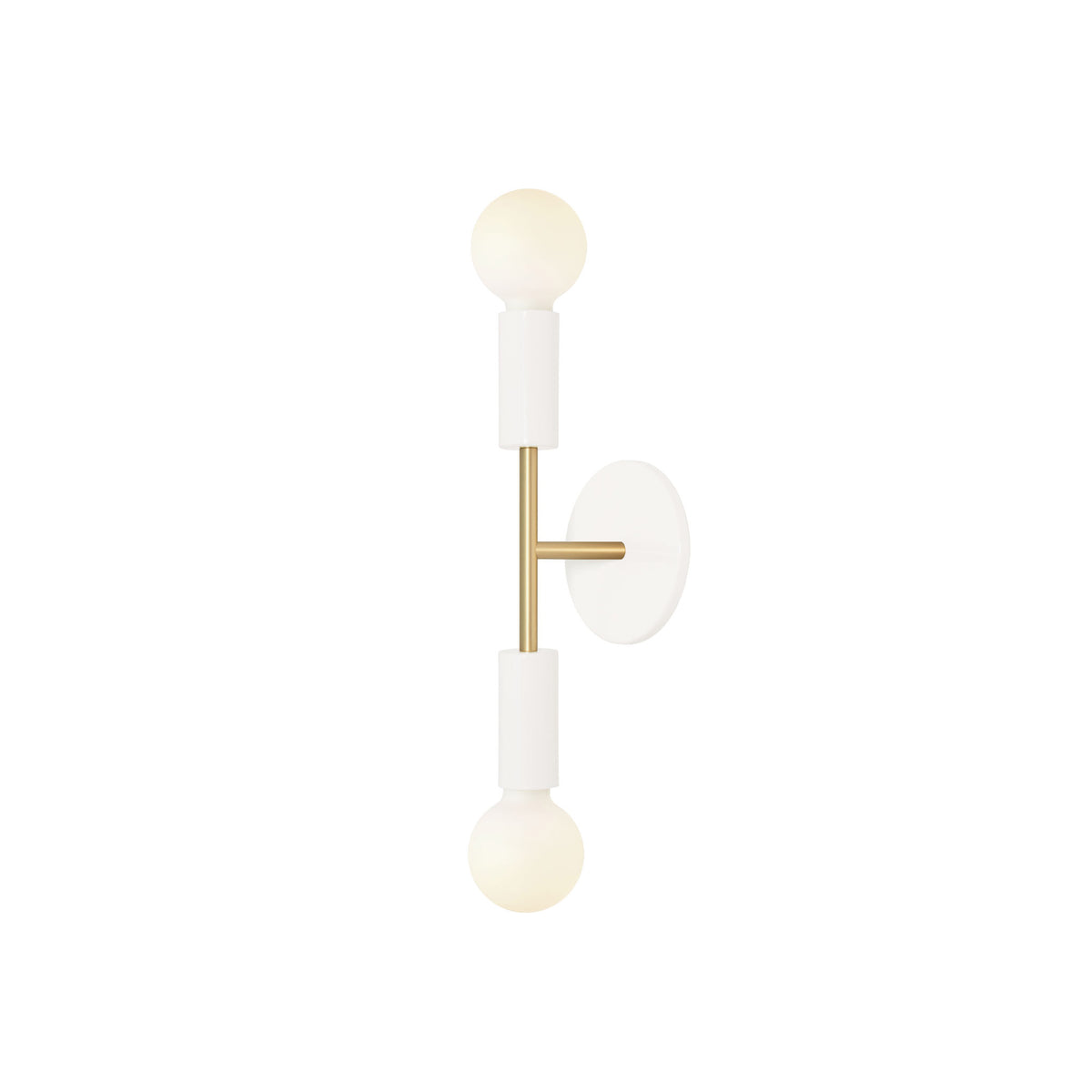 Venus Mini shown in White with Brass