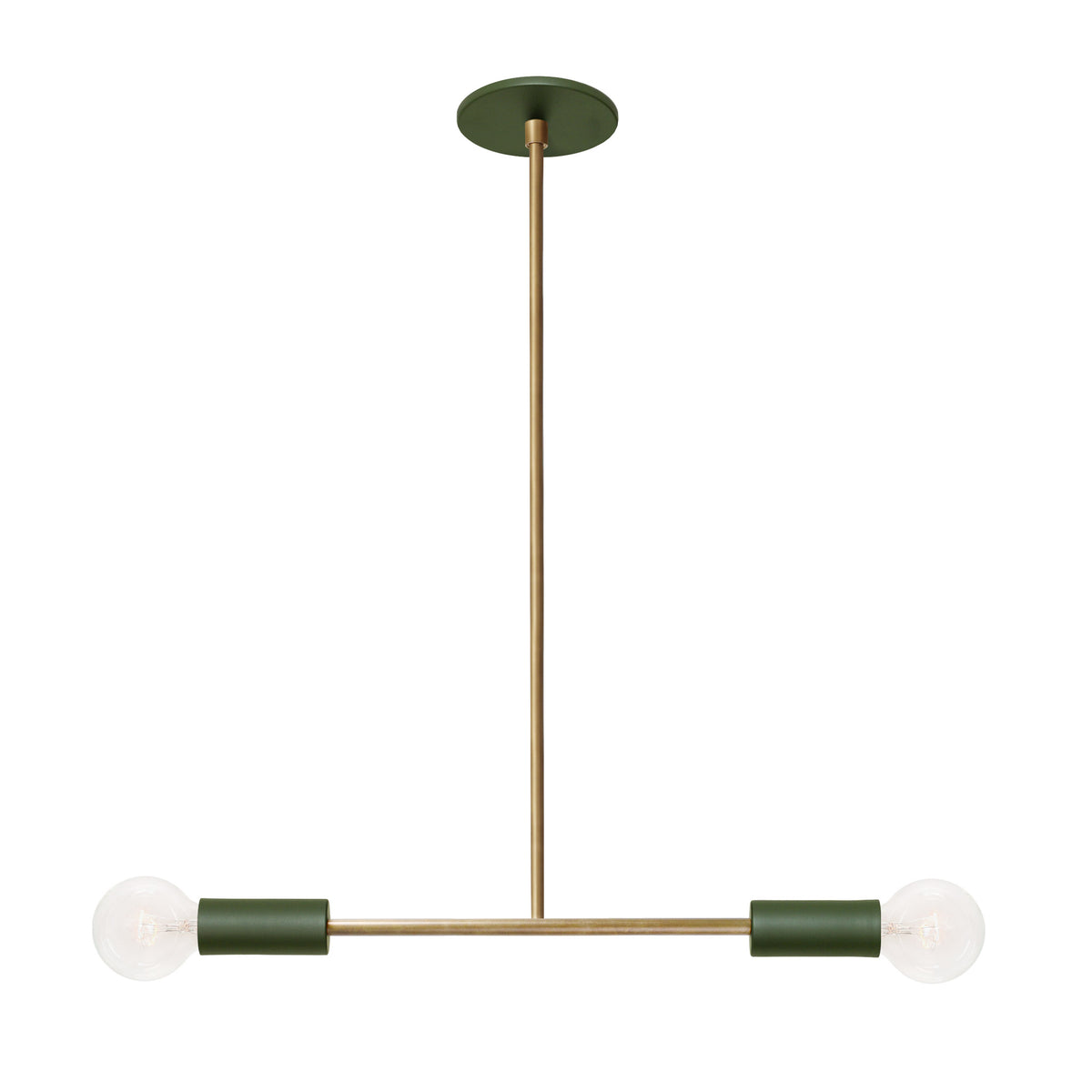 Venus Pendant shown in Secret Garden Green with Heirloom Brass Accents