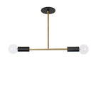 Venus Pendant shown in Matte Black with Heirloom Brass Accents