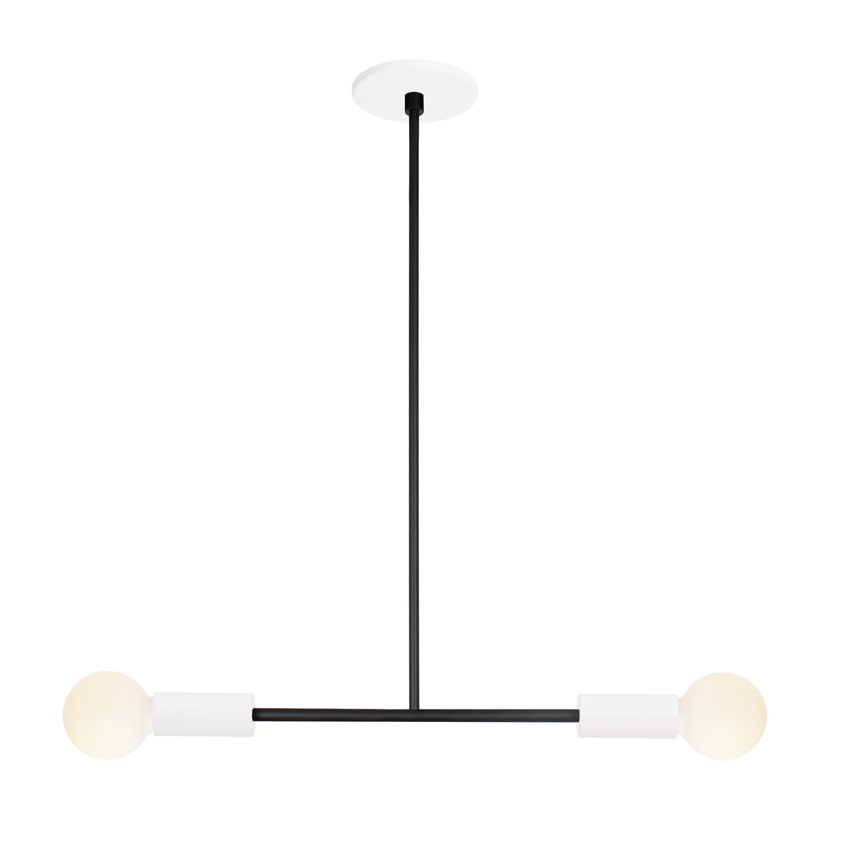 Venus Pendant shown in White with Matte Black Accents