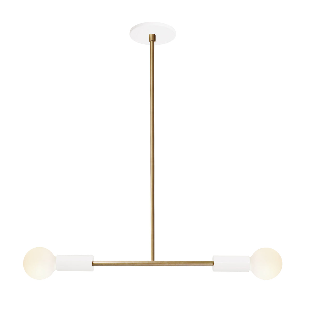 Venus Pendant shown in White with Heirloom Brass Accents