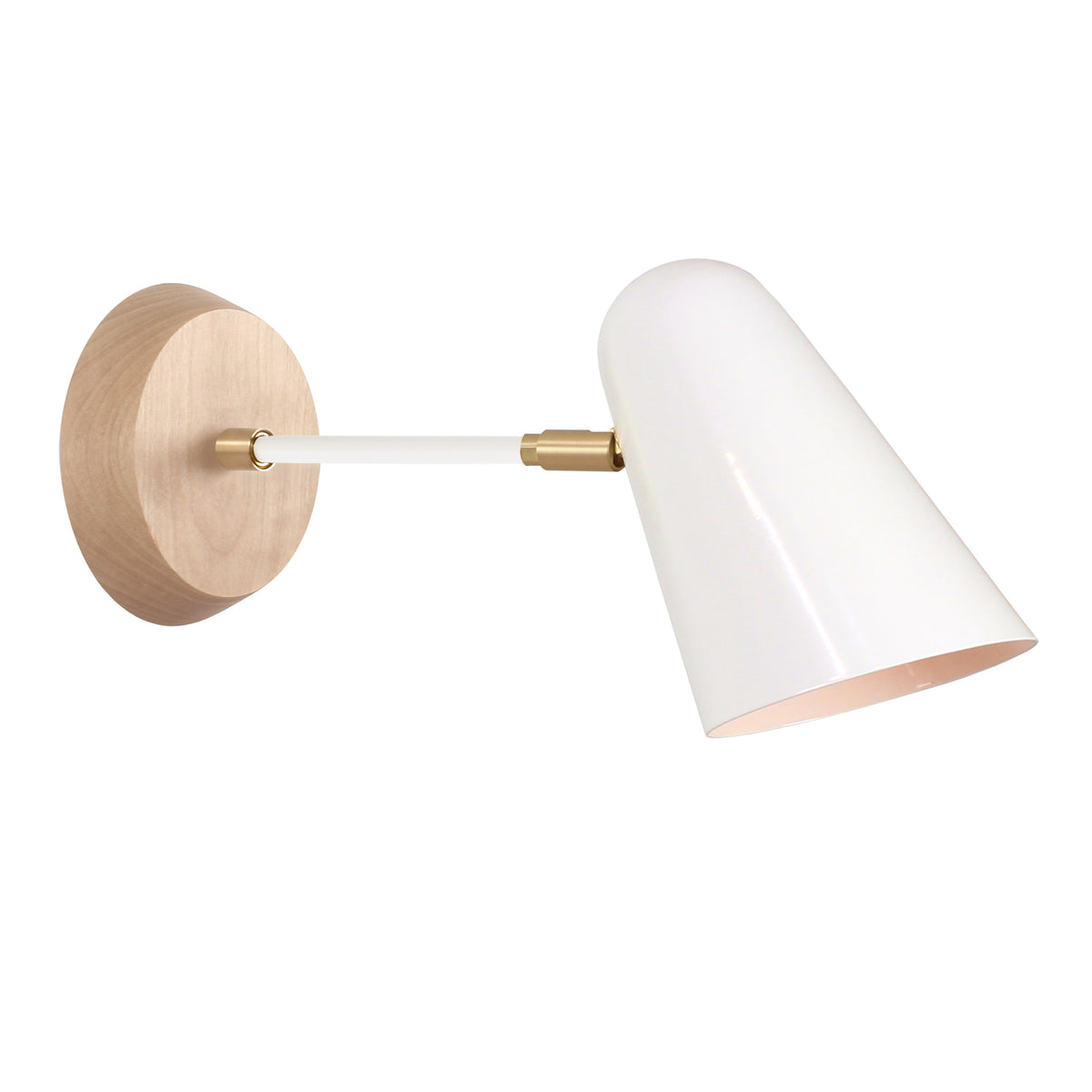 Wildwood shown in White with Brass Accents and a Maple Wood Canopy