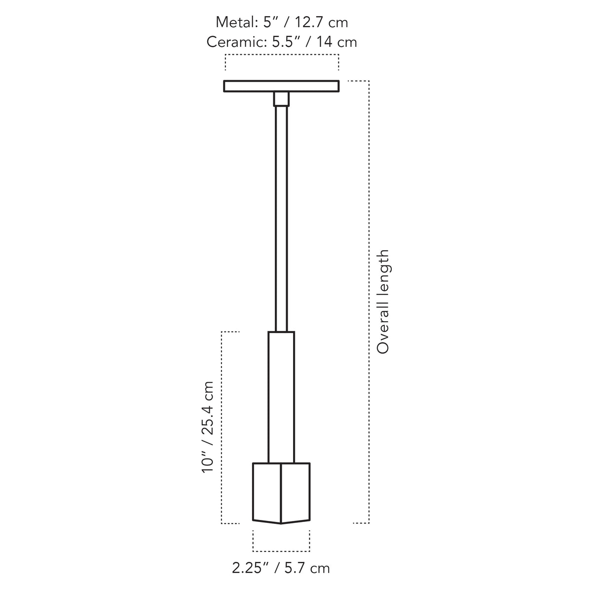 A Technical Drawing Of The Seneca Rod Pendant