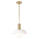 Glass Lexi Large Pendant shown in Brass