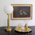 Hetty Table Lamp shown in Heirloom Brass
