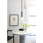 Joslyn Pendant shown in Walnut with Matte Black
