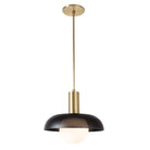 Lexi Large Pendant shown with Matte Black Perforated Shade Finish and Brass Fixture Finish