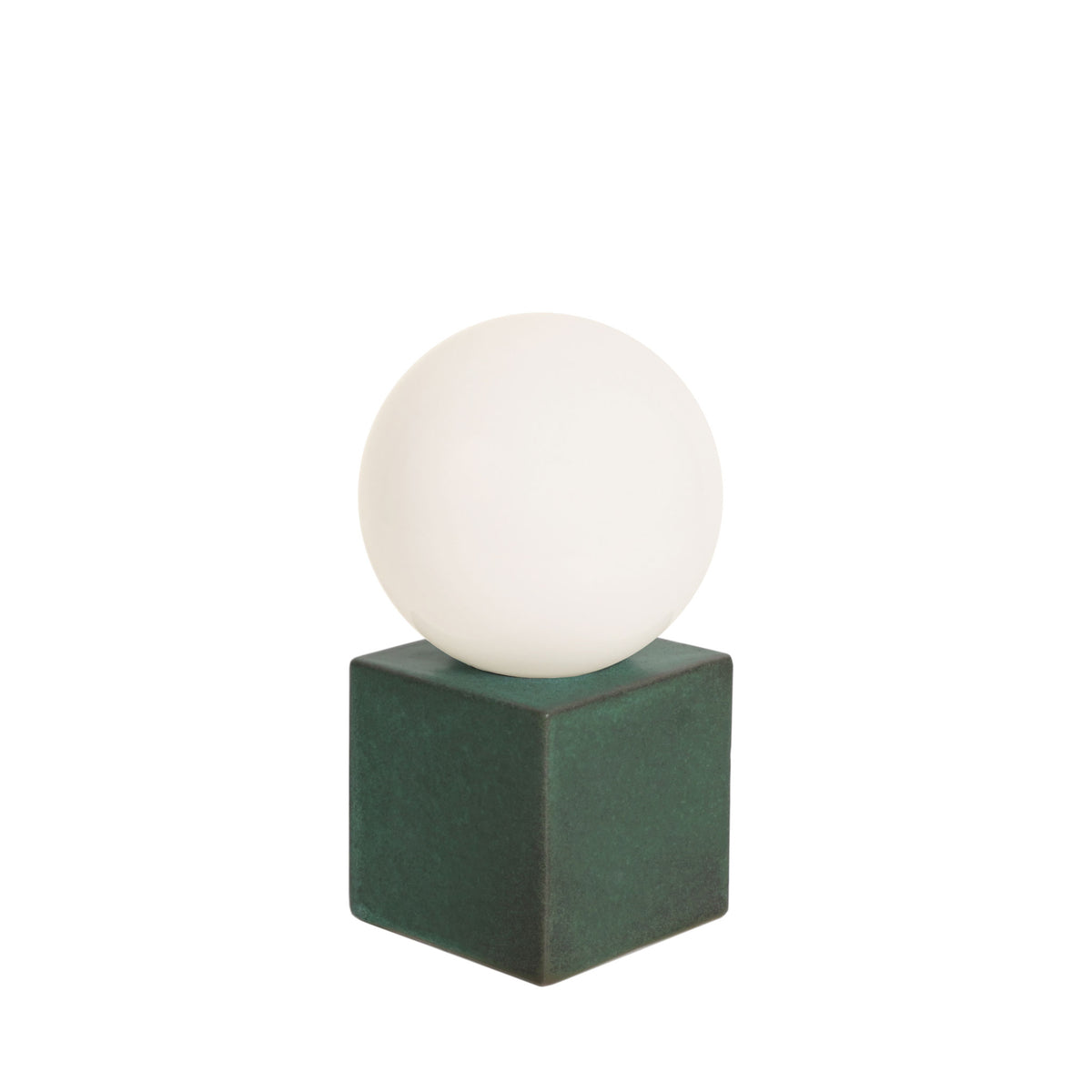 Little Meg Lamp shown in Craftsman Green Glaze ceramic