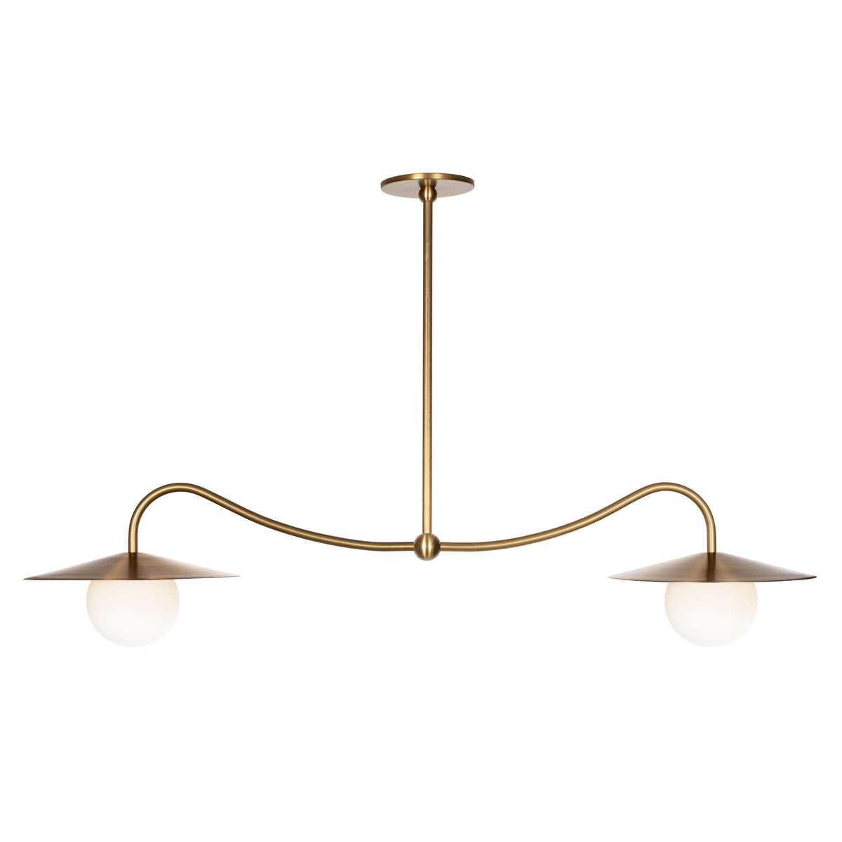 Marie Double Pendant shown in Heirloom Brass