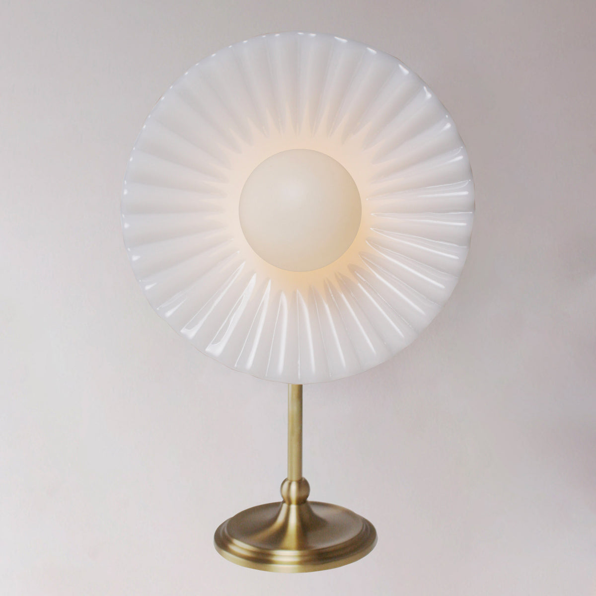 Marjorie Petite Sconce shown in Heirloom Brass