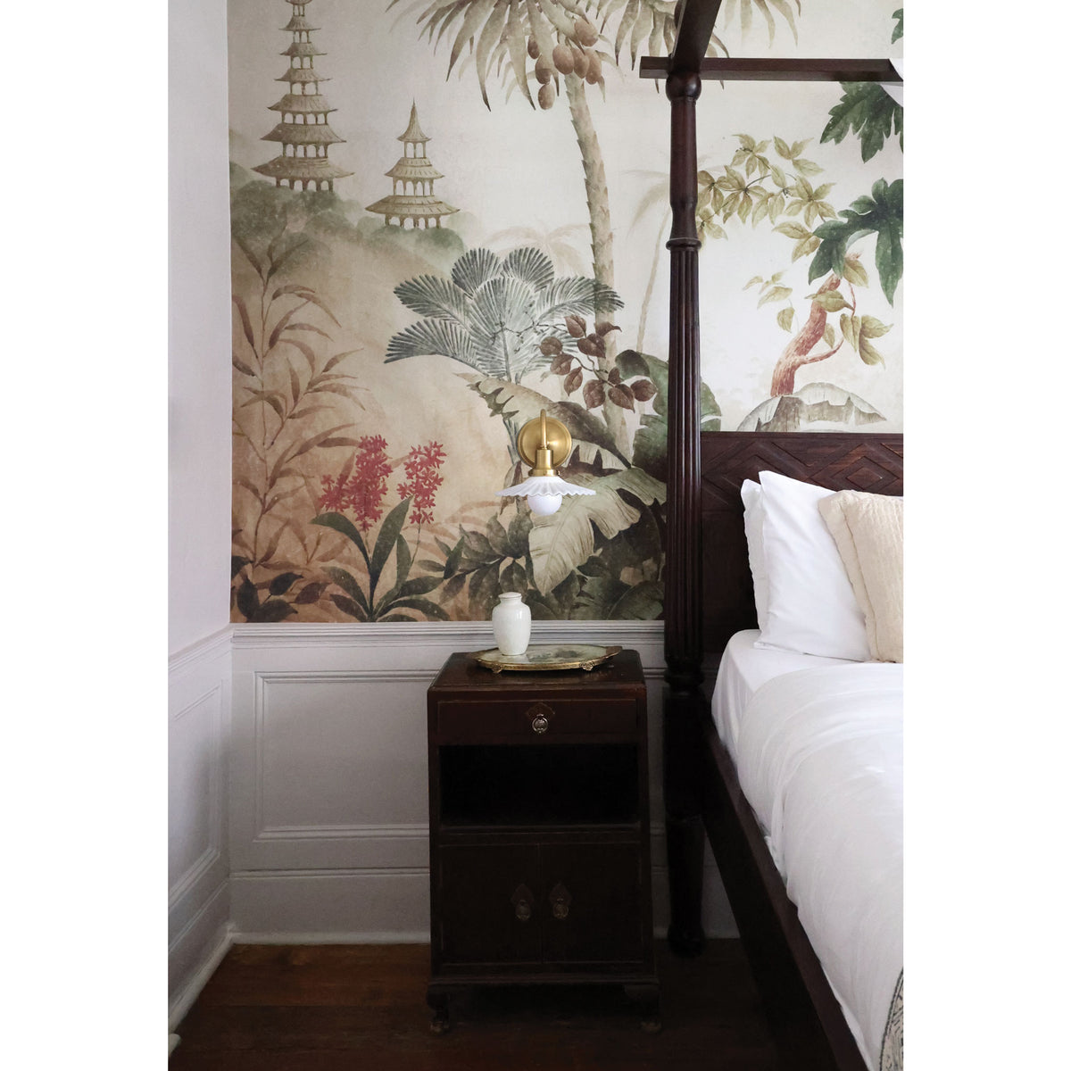 Marjorie Petite Sconce shown in Heirloom Brass