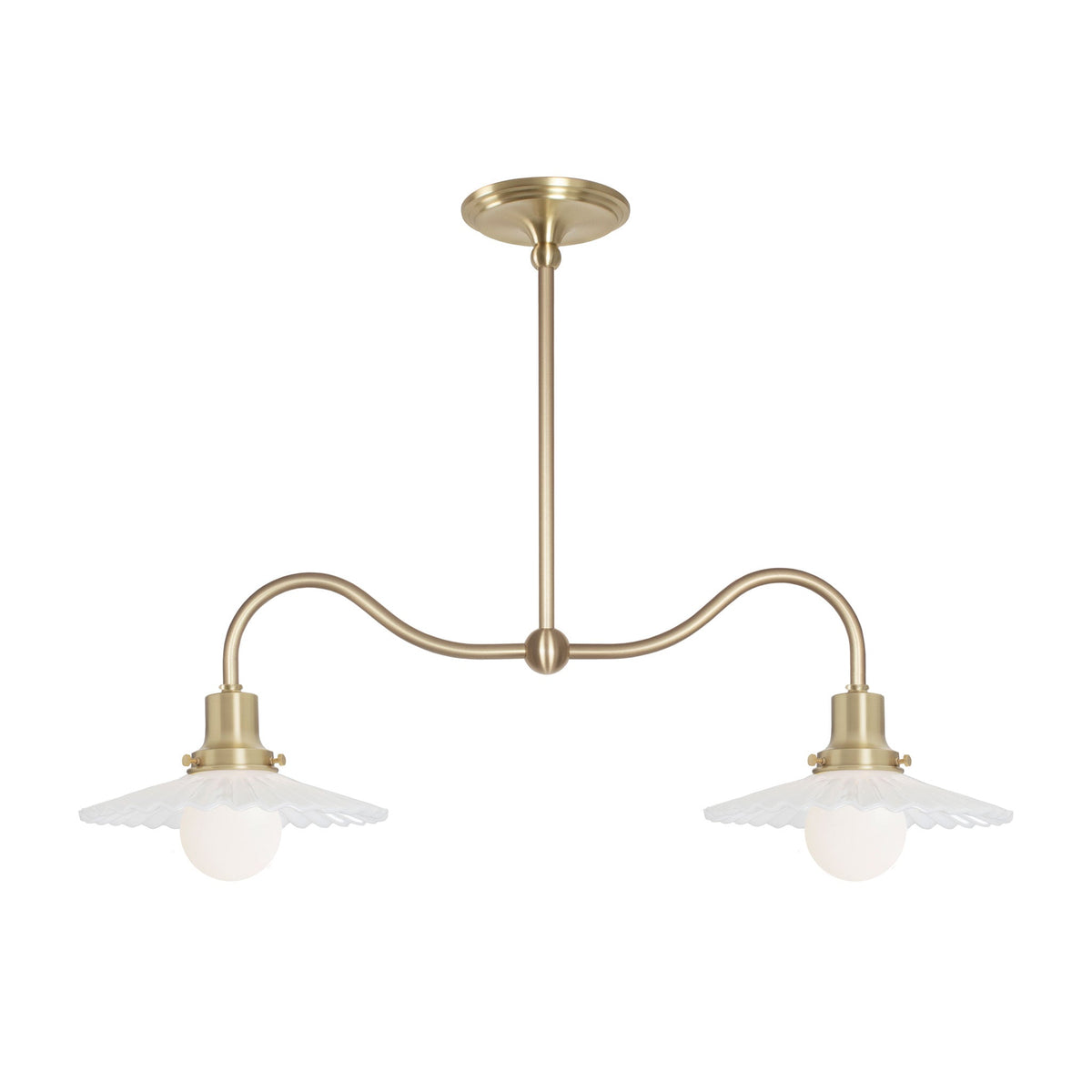 Marjorie Petite Double Pendant shown in Brass