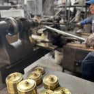 Our custom solid brass parts are made in Los Angeles by small family-owned businesses