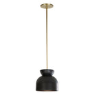 Terra Amélie Pendant shown in Eclipse ceramic with Brass
