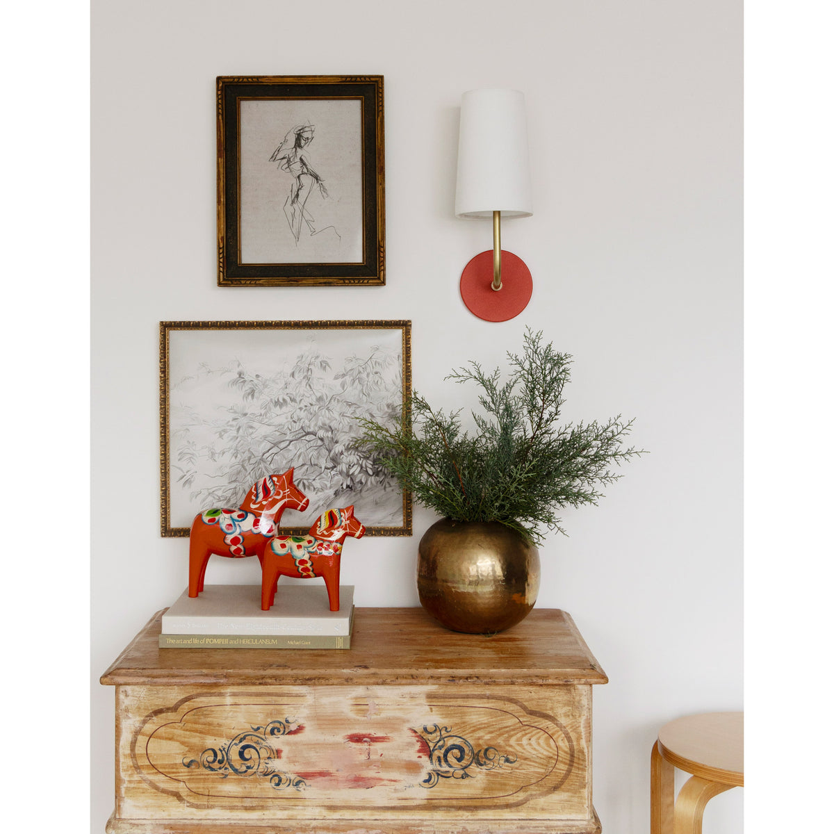 Timberline Linen shown in Brass with a Persimmon canopy