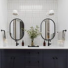 Amélie Sconce 8" in White with Brass, Interior Design by Alykhan Velji Designs
