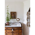 Lexi Lamp shown with a solid Heirloom Brass shade.  Interior design by Sarah J. Meyer Design