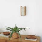 McKenzie Sconce shown in Oak with a Thyme Ceramic Finish