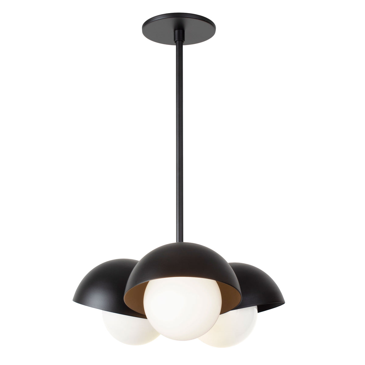 Noor 3 Pendant shown in Matte Black
