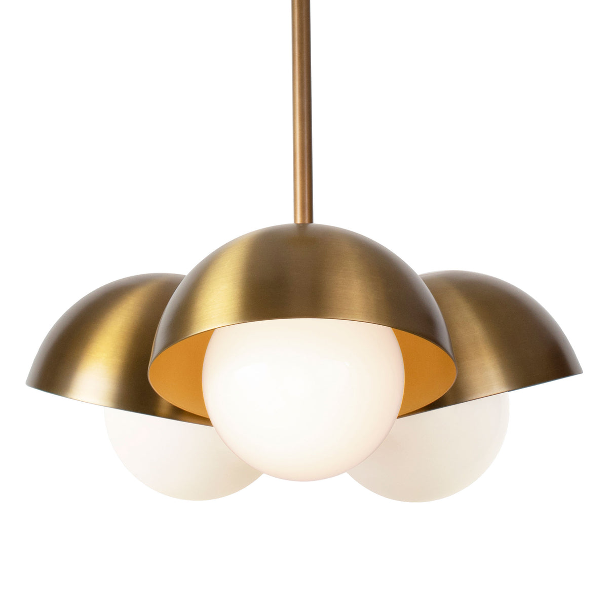 Noor 3 Pendant shown in Heirloom Brass