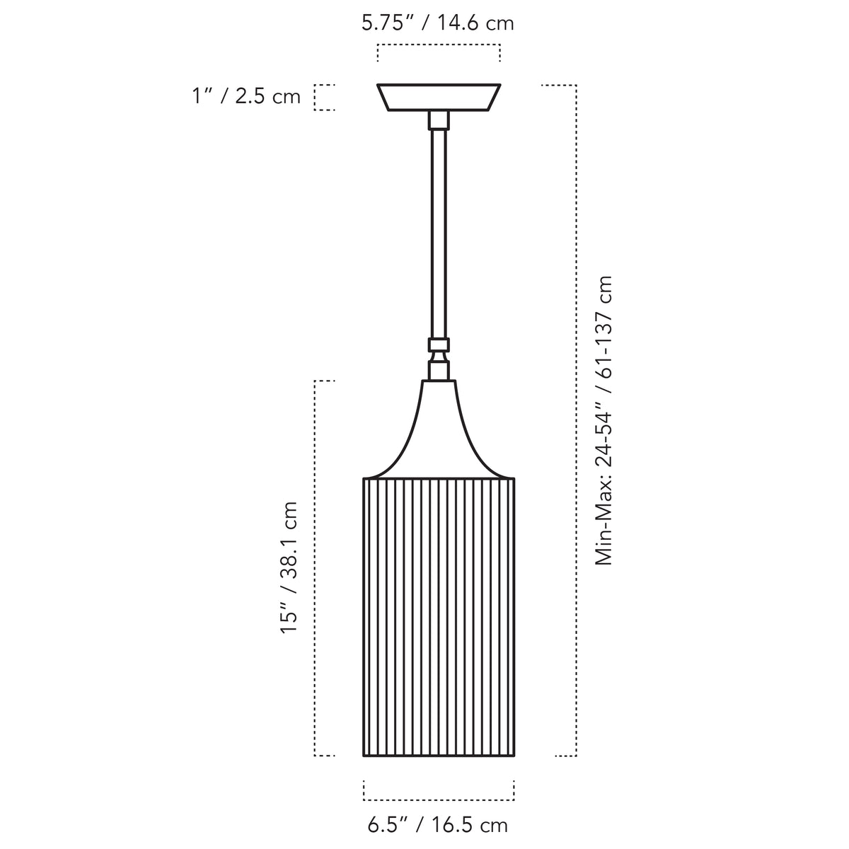 A Technical Drawing Of The Tumwater Large Pendant Light