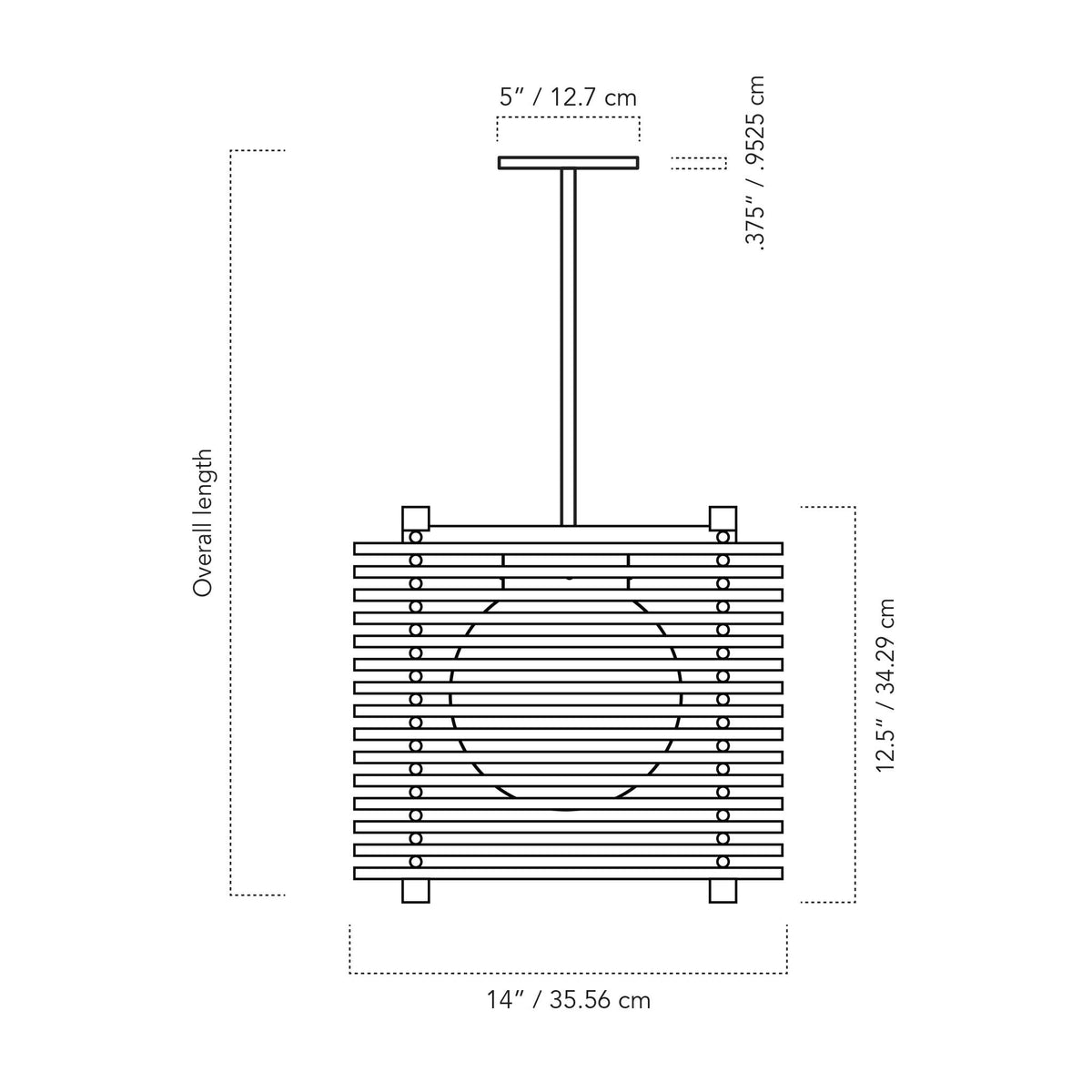 A Technical Drawing Of The Yugen Rod Pendant
