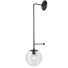 Ramona 10" shown in Matte Black with a Clear 10" globe