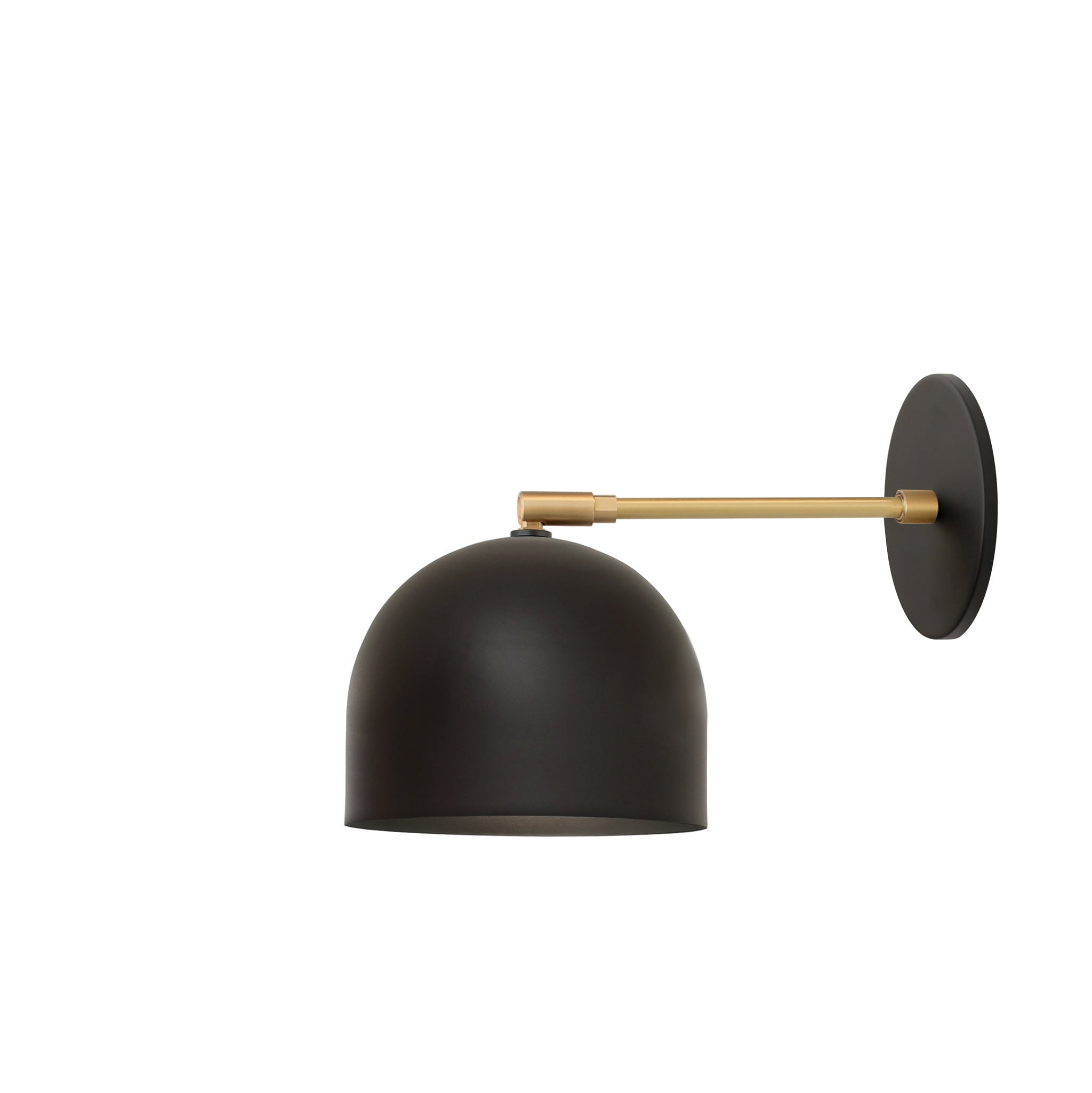 Amélie Sconce 6" shown with a 6" arm in Matte Black and Brass