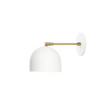 Amélie Sconce 6" shown with a 6" arm in White and Brass