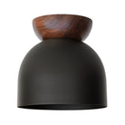 Amélie Surface 8" shown in Matte Black with a Walnut canopy
