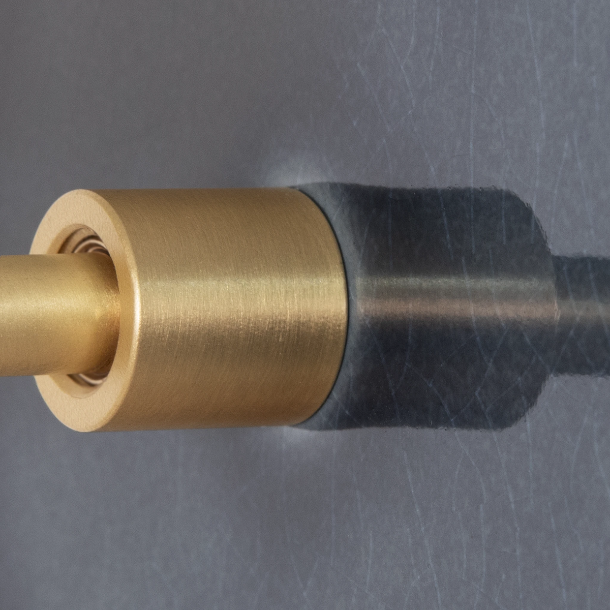 Indigo Blue Ceramic canopy shown with Brass coupler