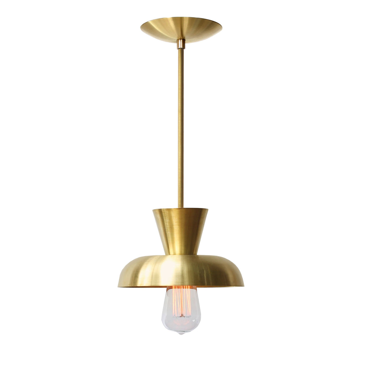 Isle Rod Pendant shown in Brass