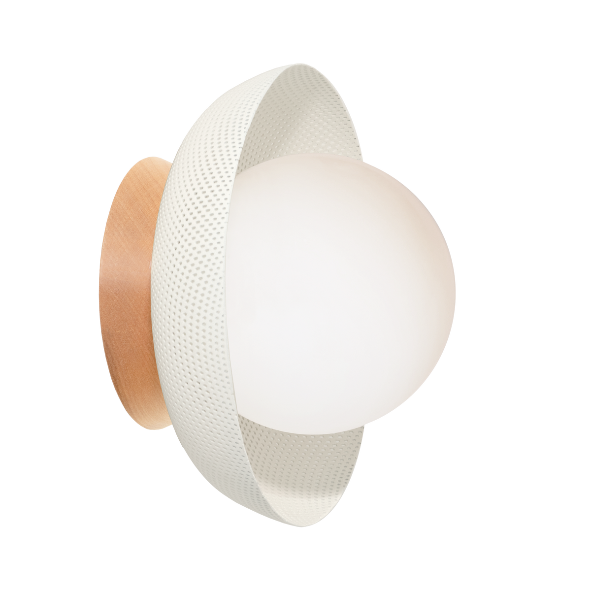 Lexi Small 5" shown in White with a Maple Wood Canopy