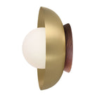 Lexi Large 6” shown with a Solid shade in Brass and Walnut canopy