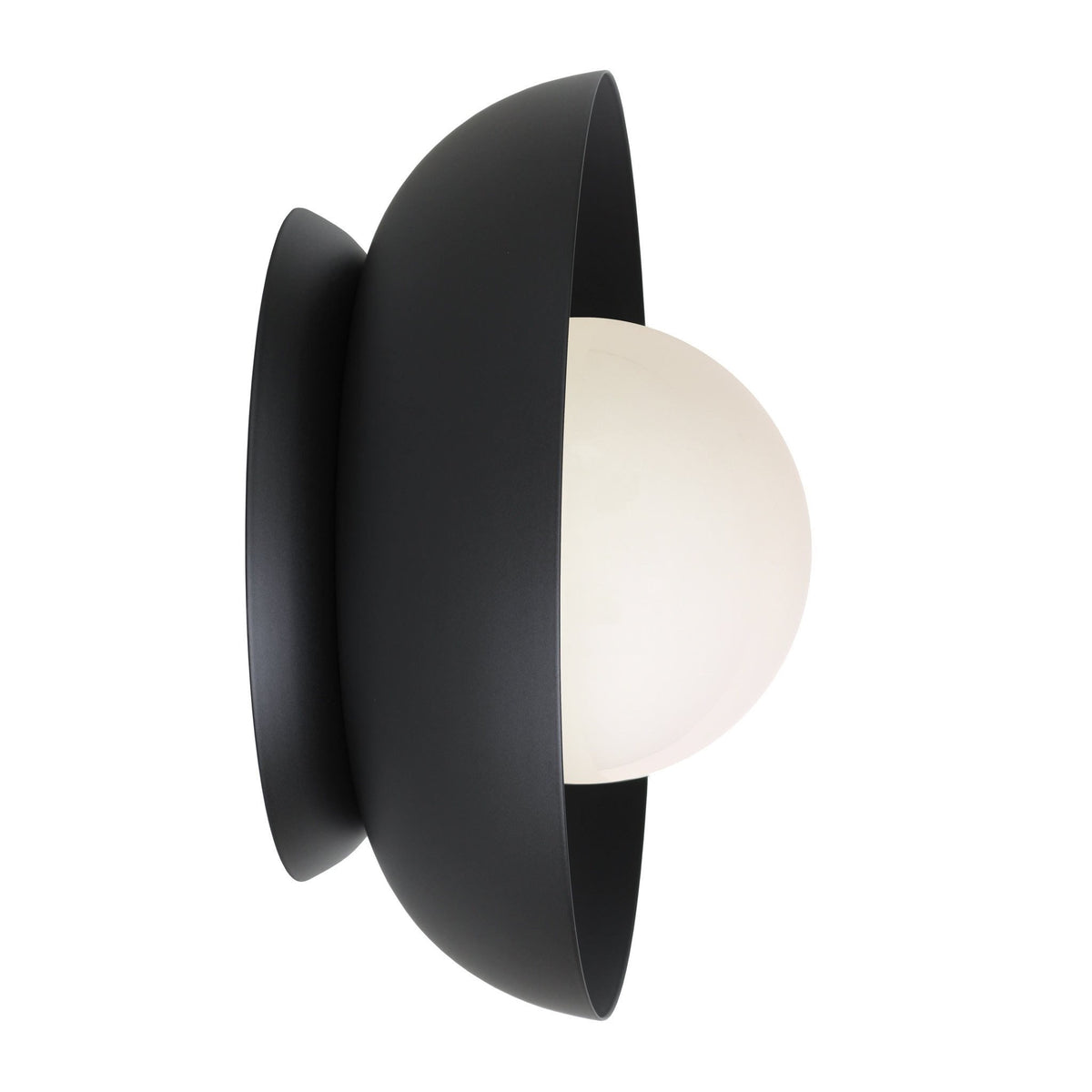 Lexi Large 6” shown with a Solid shade in Matte Black and Matte Black canopy