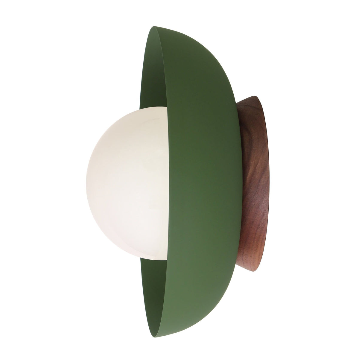 Lexi Large 6” shown with a Solid shade in Secret Garden Green and Walnut canopy