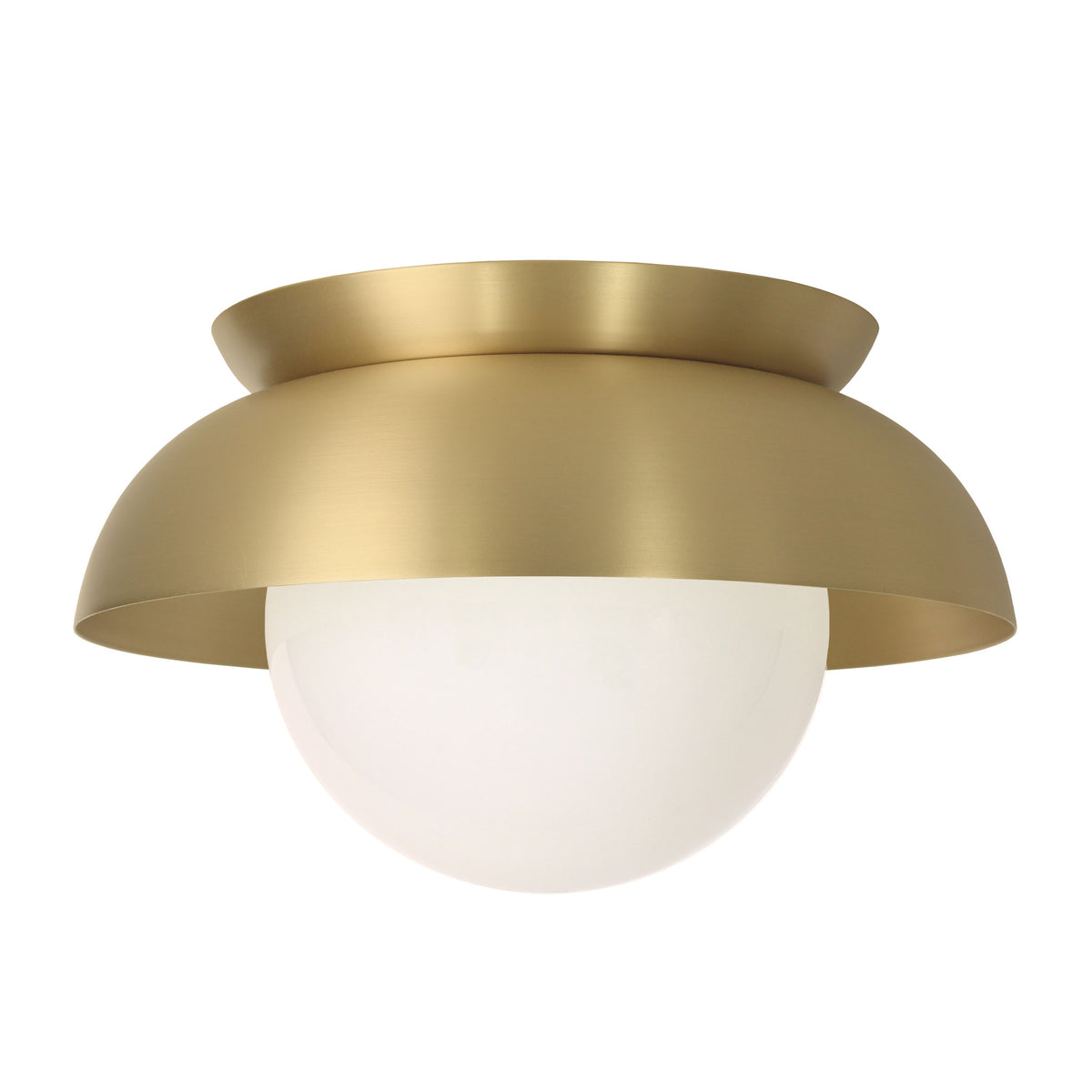 Lexi Large 8” shown with a Solid shade in Brass and Brass canopy