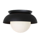 Lexi Large 8” shown with a Solid shade in Matte Black and Matte Black Metal finish canopy