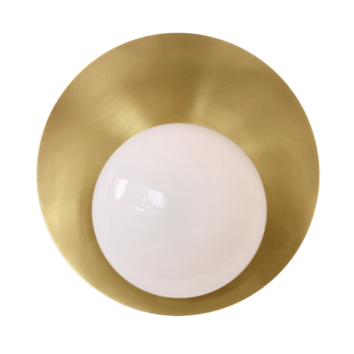 Pearl Sconce shown in Brass
