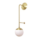 Ramona 6" shown in Brass with an Opal 6" globe