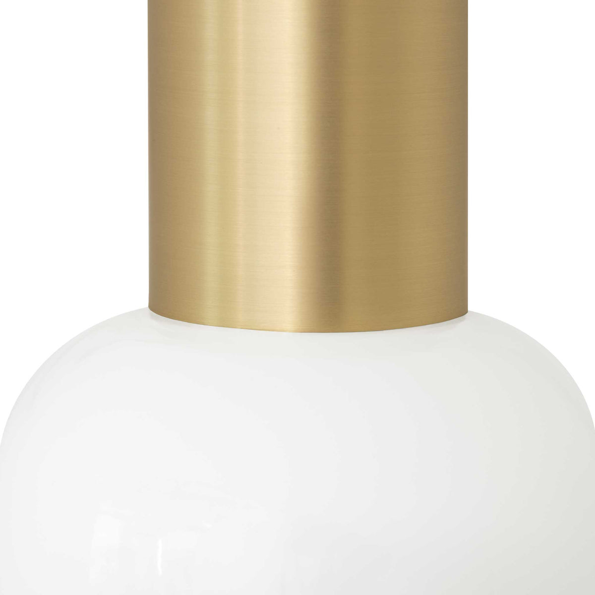 Scout Rod Pendant shade shown in White with Brass