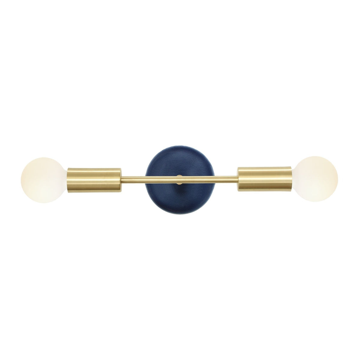 Venus with Ceramic Canopy shown in Brass with Swift ceramic canopy pattern in Indigo Blue