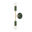 Venus with Ceramic Canopy shown in Secret Grarden Green with with Brass with Swift ceramic canopy pattern in Forest Green