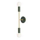 Venus Long shown in Secret Garden Green cup finish with Brass accent finish and Star pattern Forest Green ceramic canopy