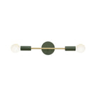 Venus Long shown in Secret Garden Green cup finish with Brass accent finish and Swift pattern Forest Green ceramic canopy