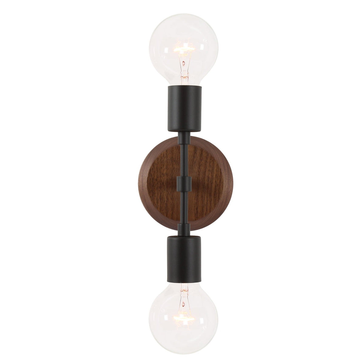 Vista 2 with Wood Canopy shown in Matte Black with Walnut