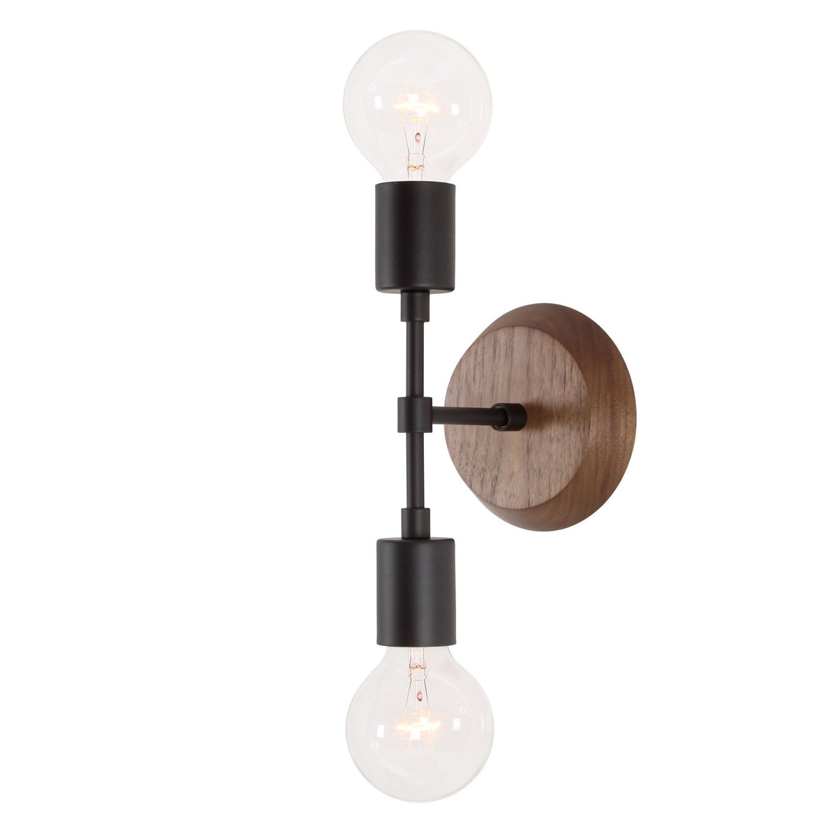 Vista 2 with Wood Canopy shown in Matte Black with Walnut