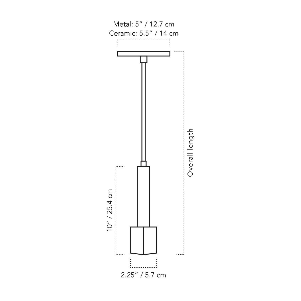 A Technical Drawing Of The Seneca Rod Pendant