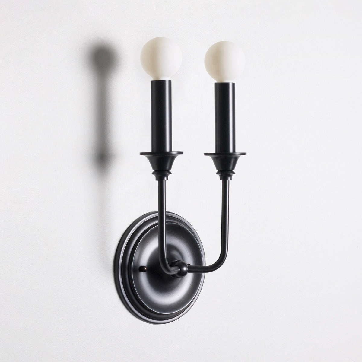 Bijou Double Candle shown in Graphite Patina
