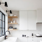 Wildwwod shown in Matte Black. Interior Design by Rebecca Hepburn. Photo by Janis Nicolay